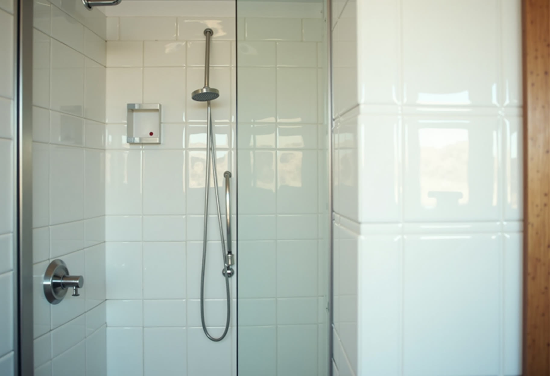Bath tile and fixtures, no streaks