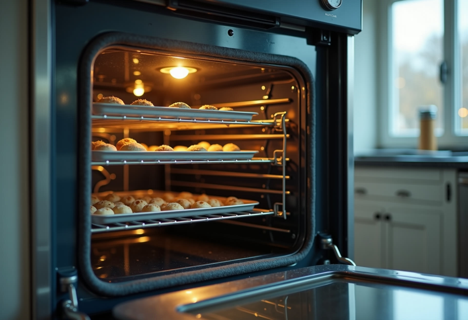 Inside oven after monthly deep